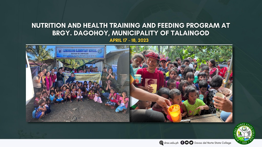 Nutrition and Health Training and Feeding Program at Brgy. Dagohoy Municipality of Talaingod