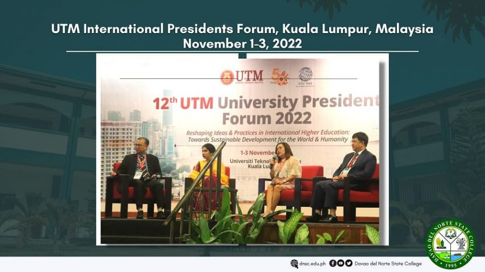 Joy Sorroso in UTM’s International Presidents Forum