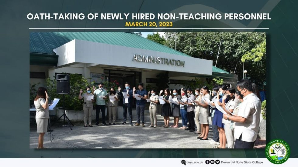 DNSC oath talking of newly hired non-teaching personnel
