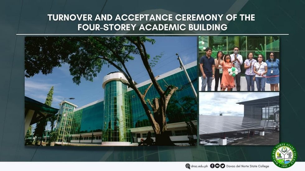 turnover and acceptance ceremony of the four-storey-academic building