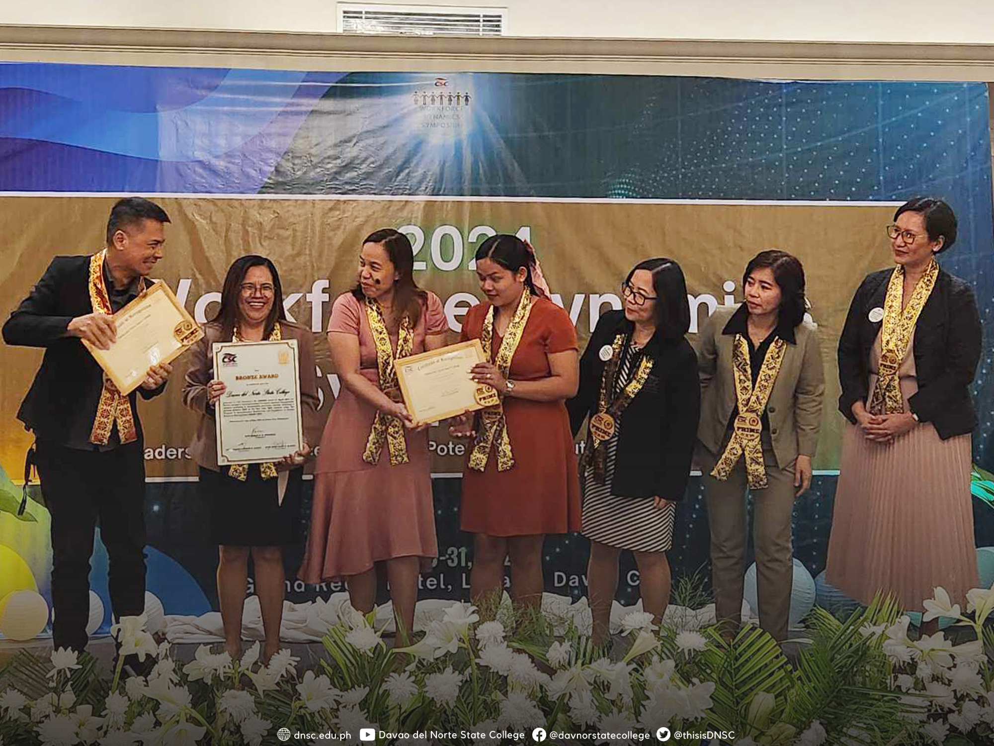 DNSC officials receive awards from CSC Region XI officials. Photo by Czarina Nicole Lara Llanes, DNSC PIO.