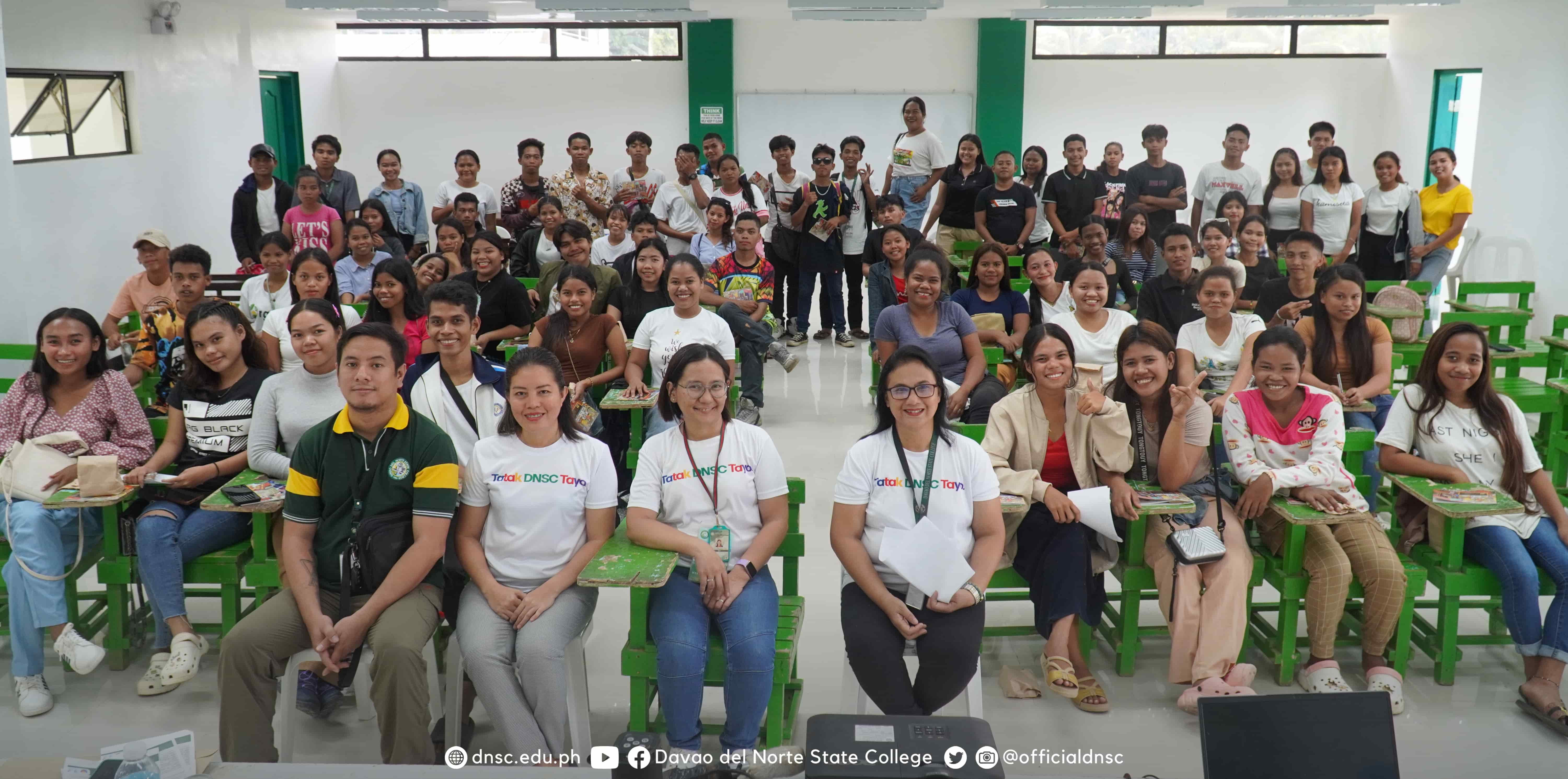 The DNSC Office Heads with the DNSC Talaingod Campus students. Photo by Randy Magayon, DNSC PIO.