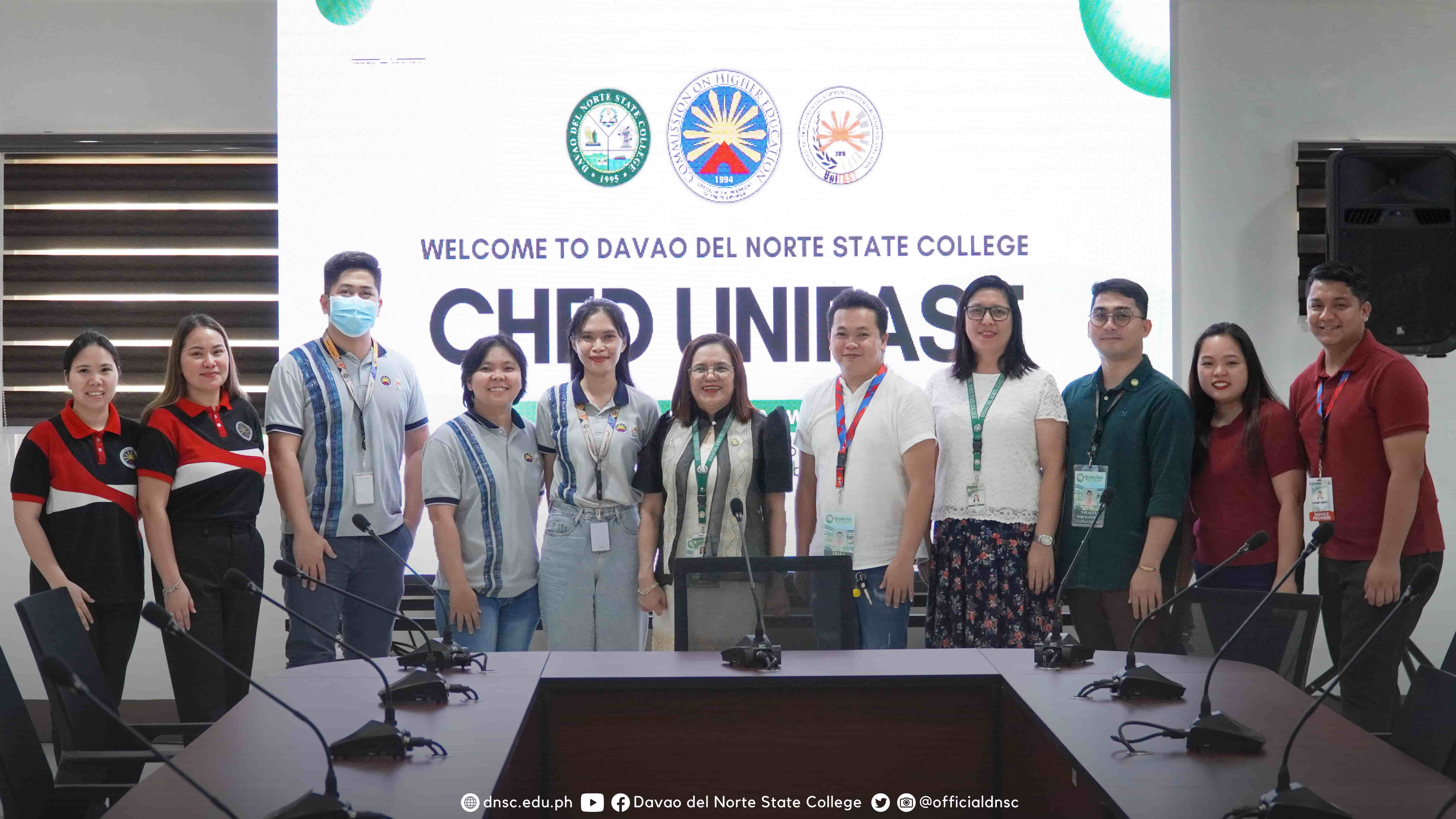 DNSC officials with the CHED personnel at the GAD Conference Room, DNSC, Panabo City. Photo by Randy Magayon, DNSC PIO.