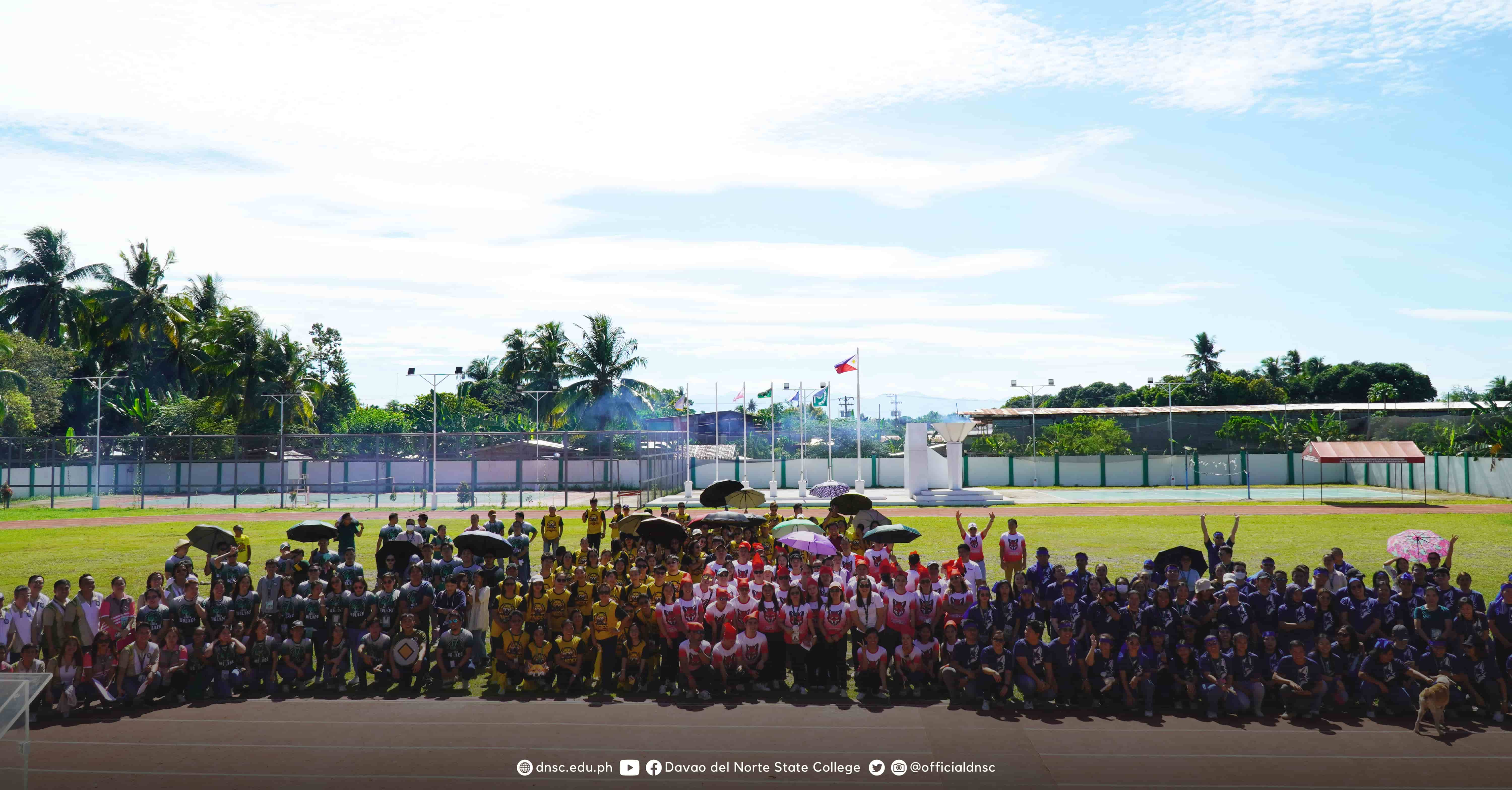 DNSC employees at the opening ceremony of the Sports and Talents Festival. Photo by Randy Magayon, DNSC PIO.