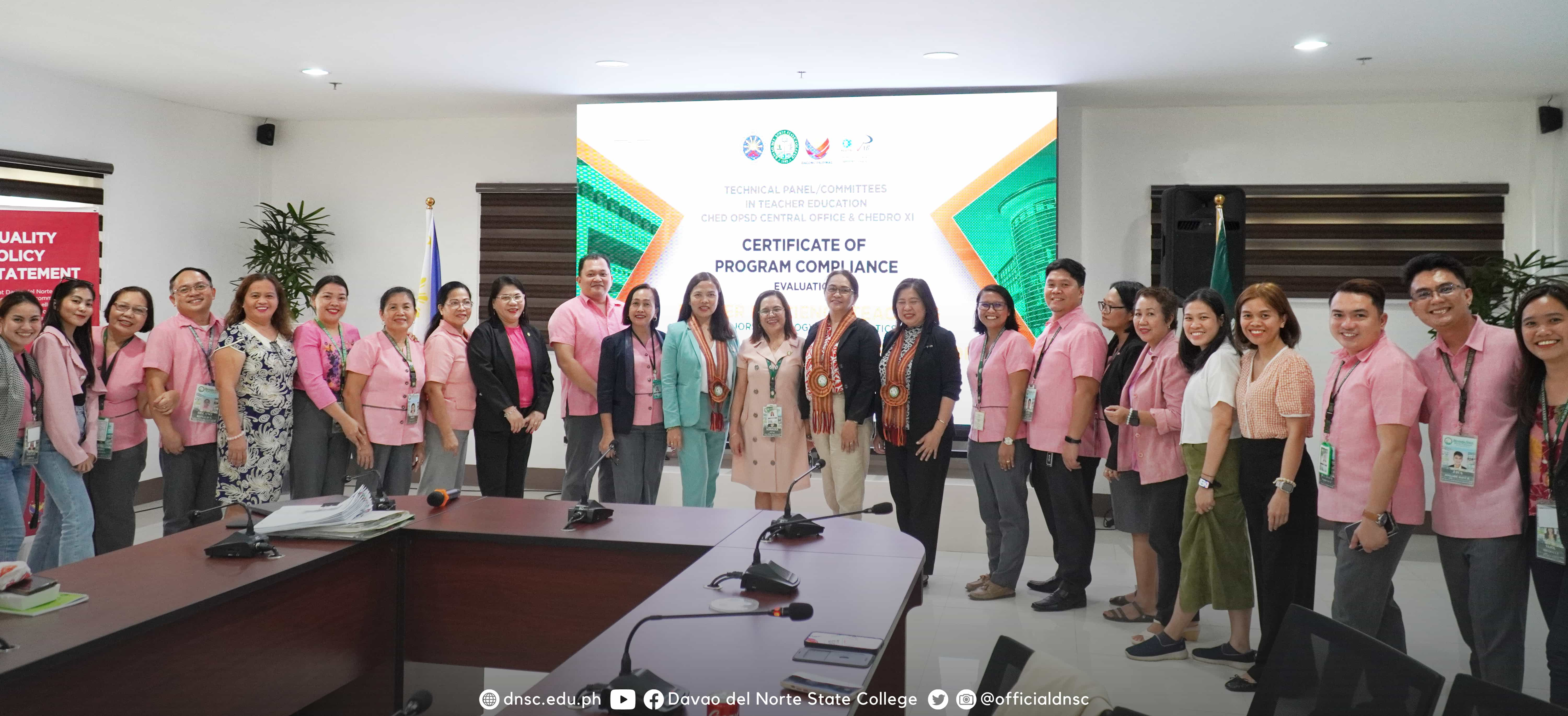 The technical panel from CHED and the faculty members from the MABE and MST Programs. Photo by Randy Magayon, DNSC PIO.