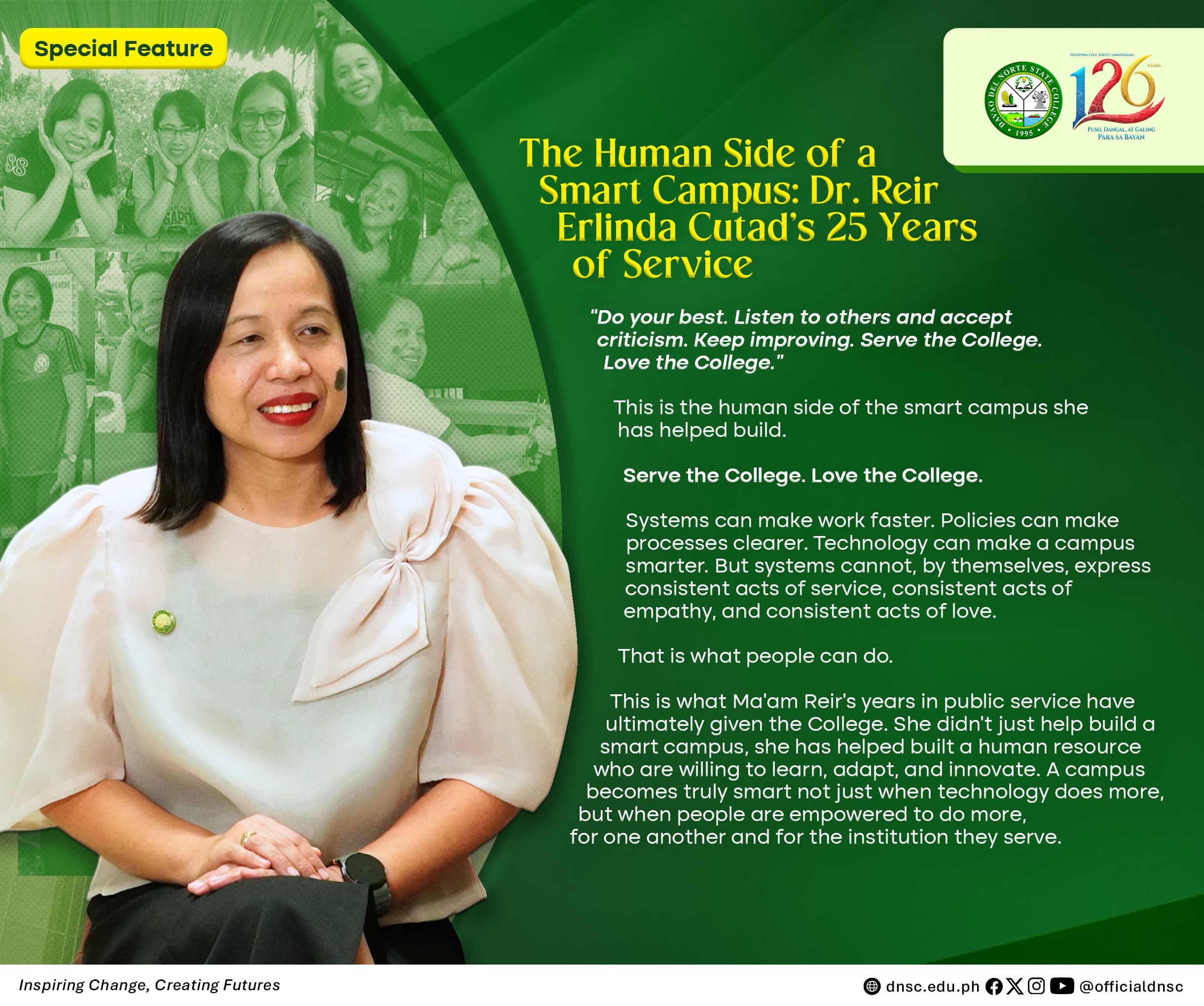 The Human Side of a Smart Campus: Dr. Reir Erlinda Cutad’s 25 Years of Service