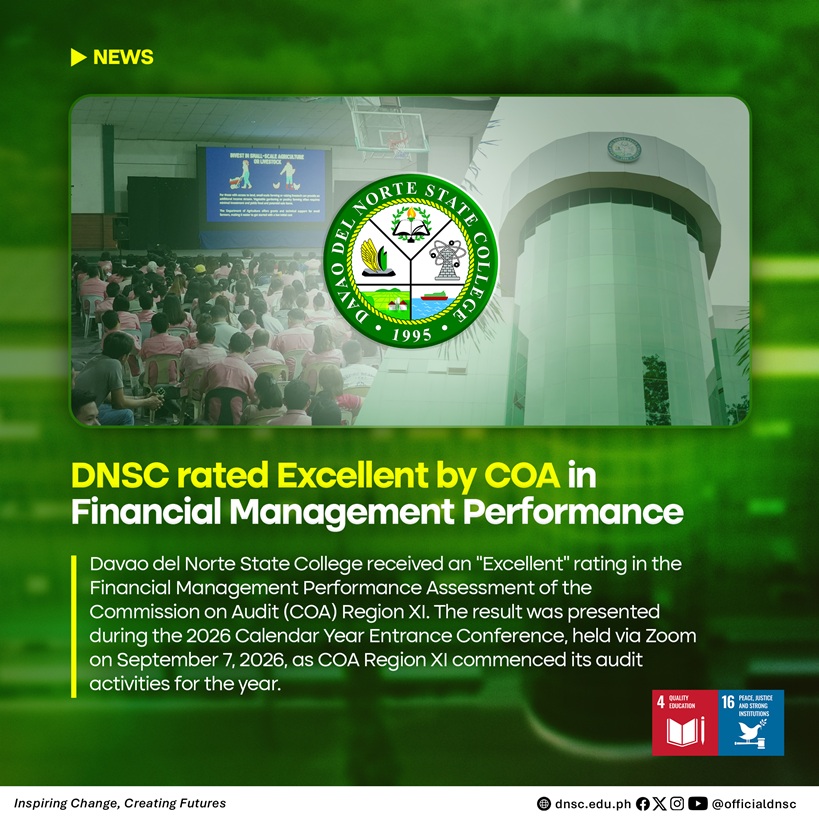 DNSC rated Excellent by COA in Financial Management Performance