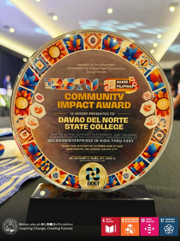 DNSC’s MICROGRIDTERPRISES in GIDA project garners DOST XI Community Impact Award 2026