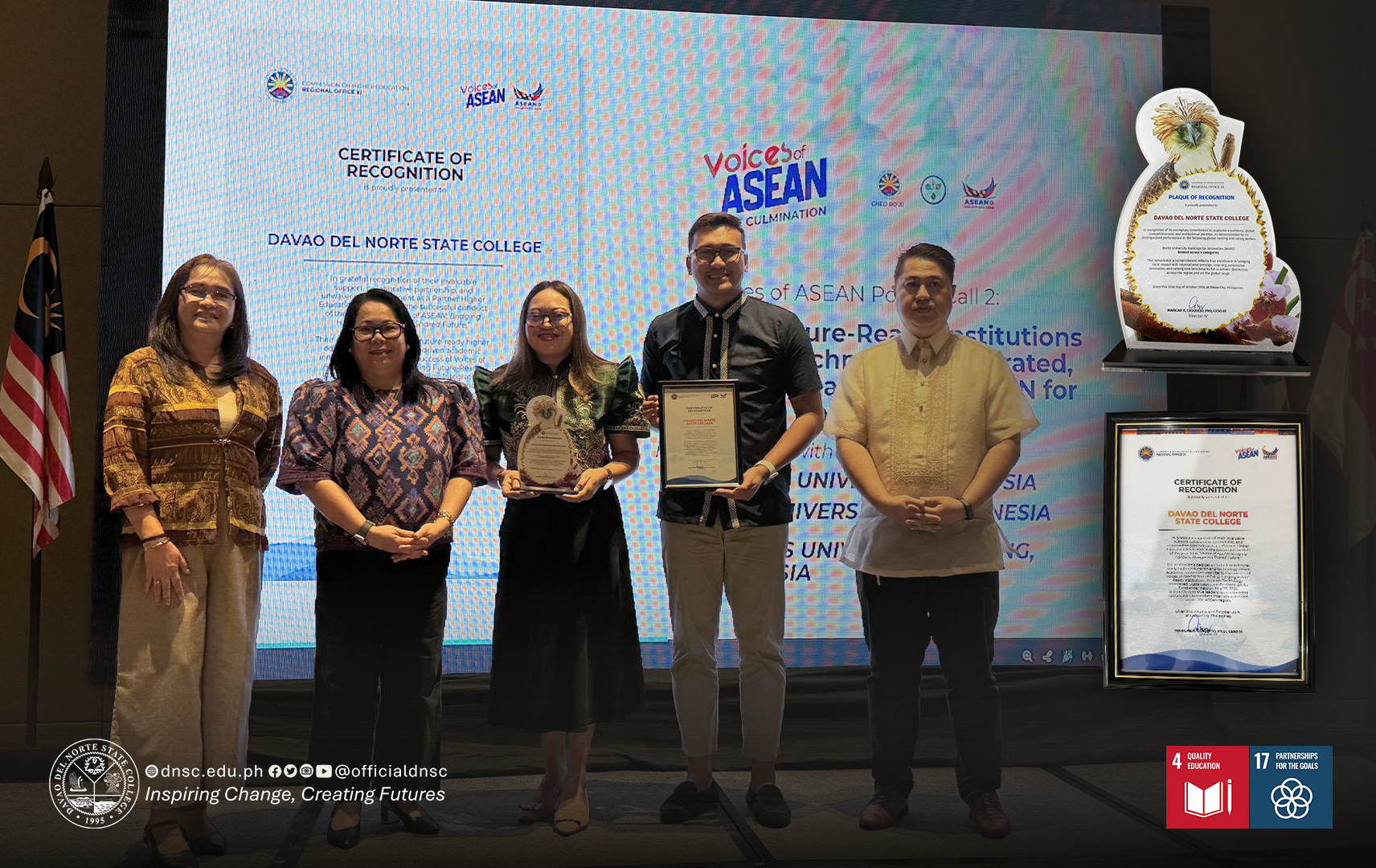 CHED RO XI lauds DNSC for Voice of ASEAN partnership and WURI rankings